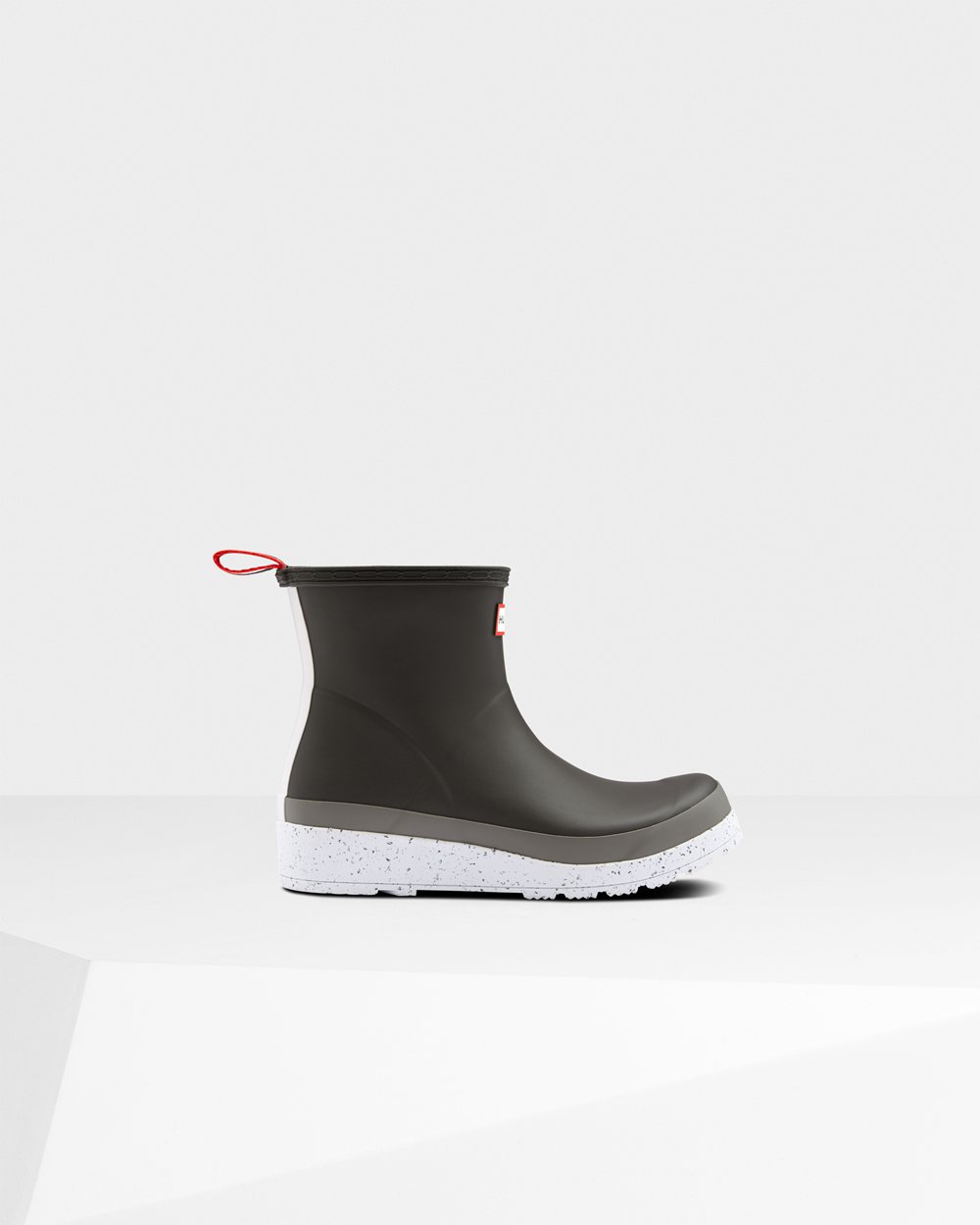 Hunter Original Short Speckle Rain Play Boots - Shop Online Womens Black/Grey - XAISKE394